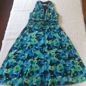 Floral Evan Picone halter dress